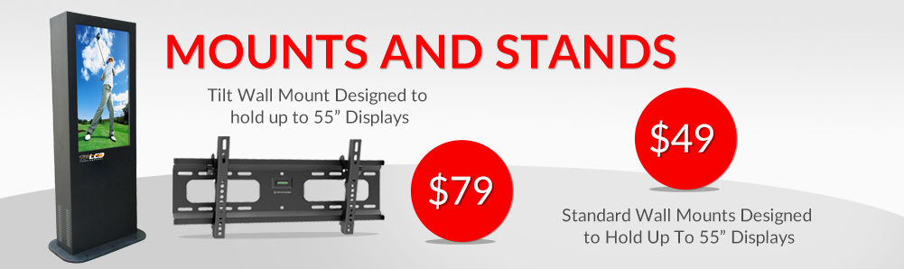 Plug and Play digital signage mounts and stands