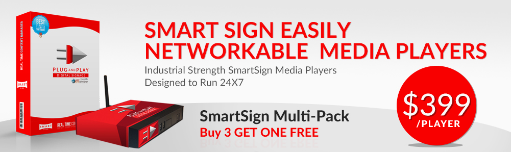 Plug and Play digital signage multipack buy 3 get one free